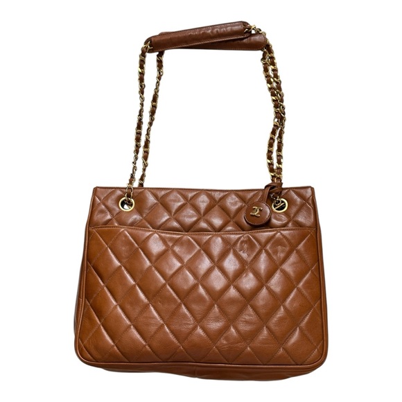 CHANEL Authentic Matelasse Chain Quilted Vintage Shoulder Bag Brown - Picture 3 of 16